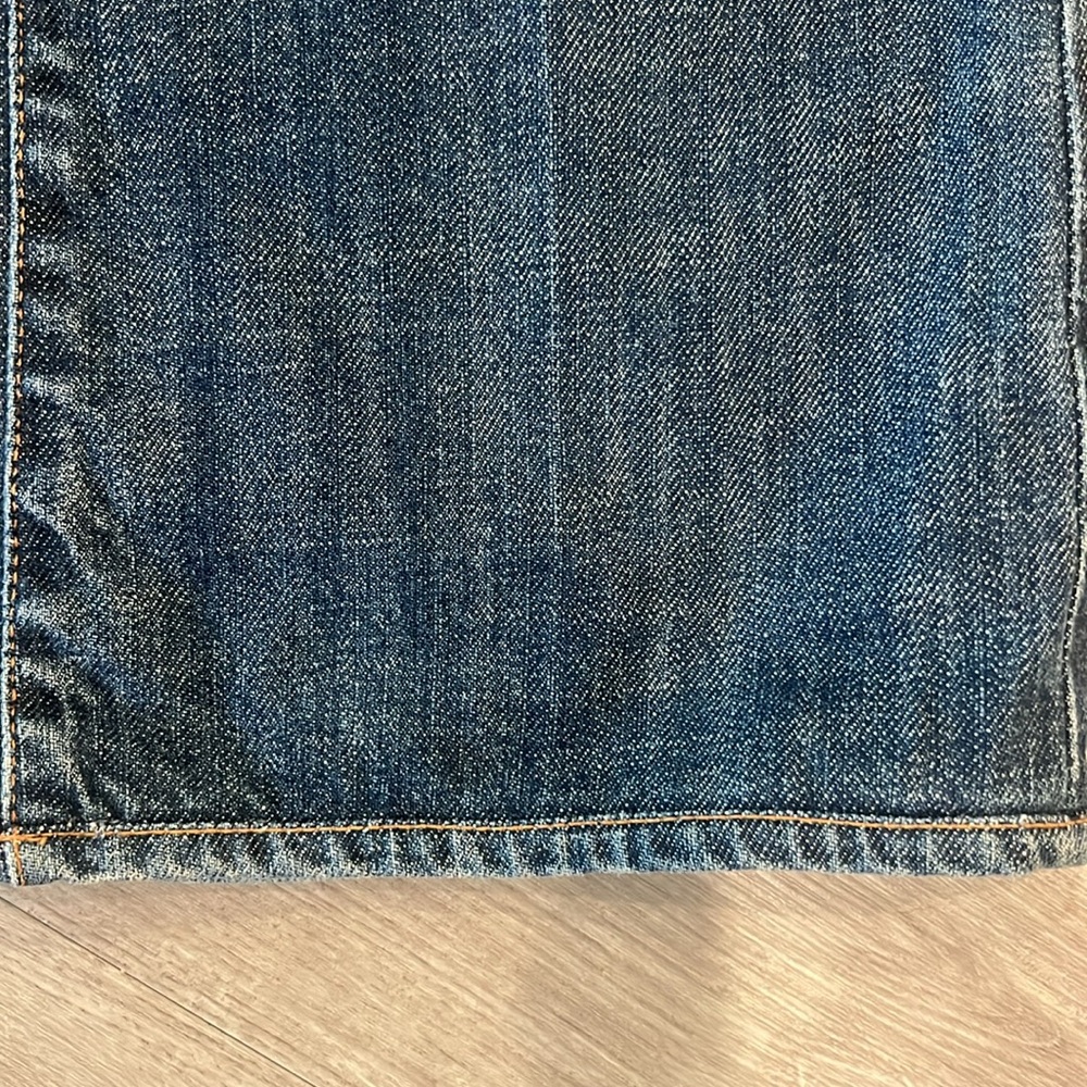 7 For All Mankind Bootcut Jeans Dark Wash Low Rise Womens Sz 27 - Picture 5 of 10